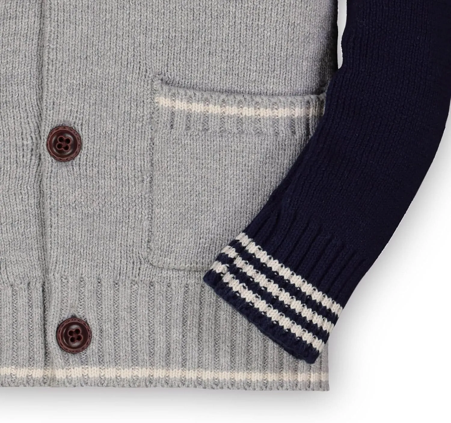 Hope & Henry Boys' Shawl Collar Sweater Cardigan