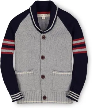 Hope & Henry Boys' Shawl Collar Sweater Cardigan