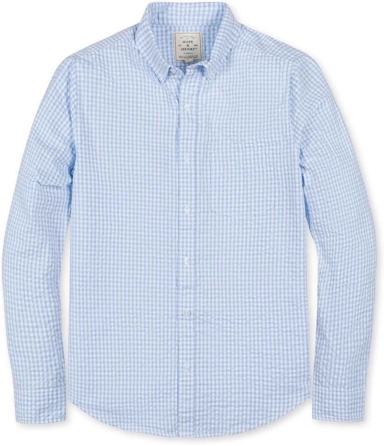 Hope & Henry Men's Long Sleeve Poplin Button Down Shirt