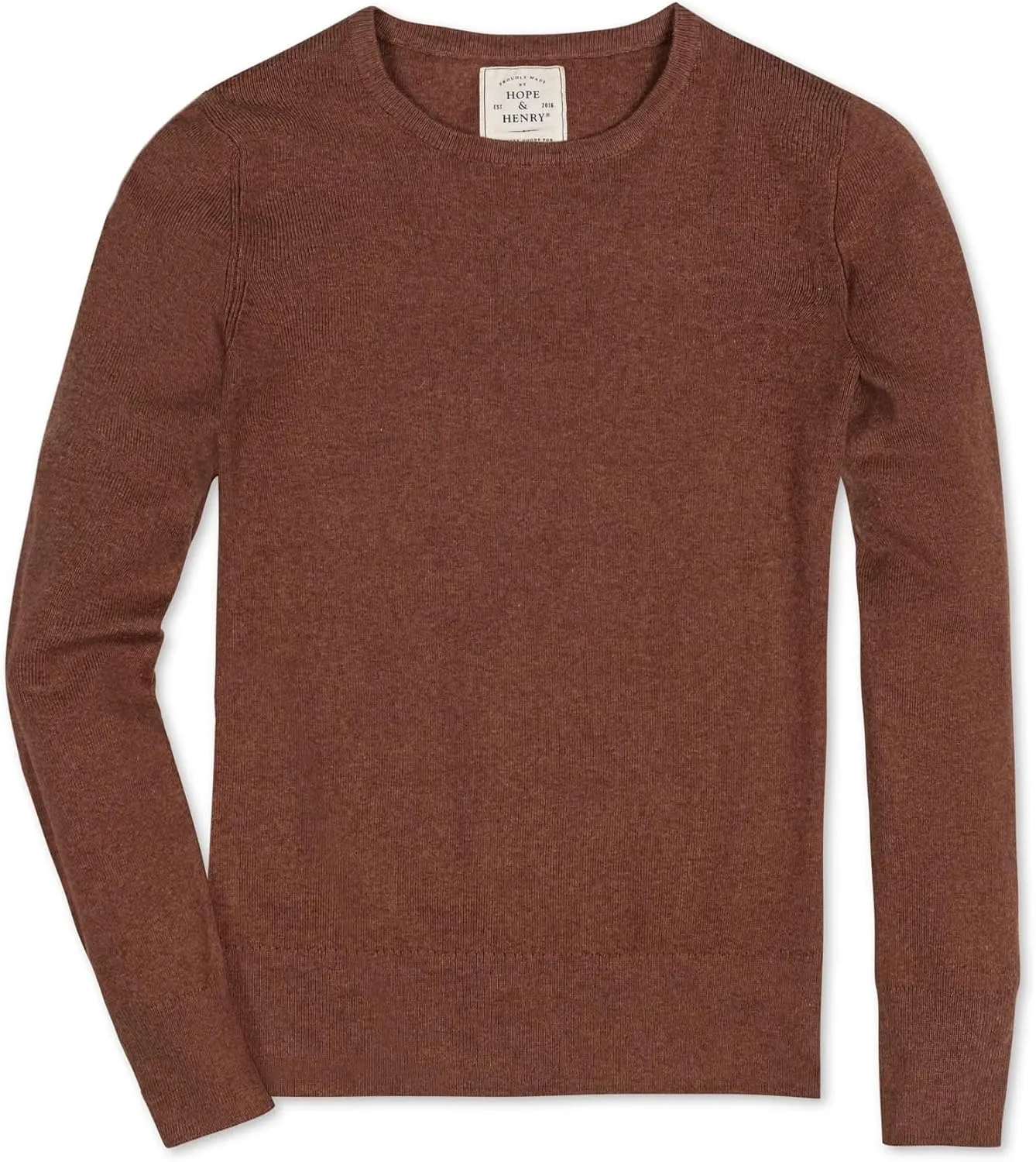 Hope & Henry Women's Classic Long Sleeve Pullover Sweater