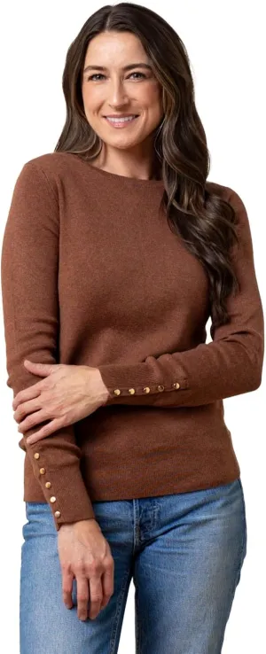 Hope & Henry Women's Classic Long Sleeve Pullover Sweater