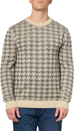 HUGO Men's Pattern Knit Cotton Pullover Sweater