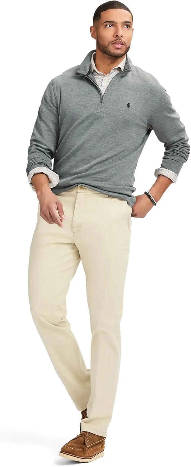 IZOD Men's Performance Comfort Quarter Zip Long Sleeve Shirt