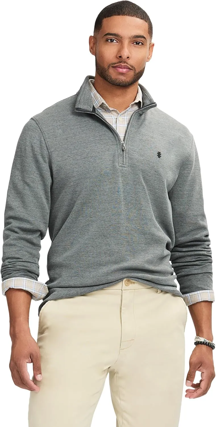 IZOD Men's Performance Comfort Quarter Zip Long Sleeve Shirt
