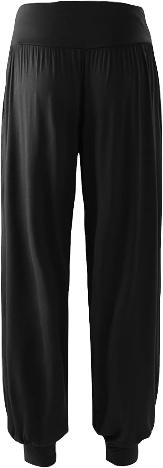 JIEMUXIU Harem Pants Women High Waist Boho Wide Leg Pants Casual Baggy Sweatpants 2024 Summer Trousers Comfy Louge Pants