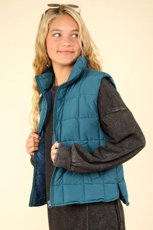 Kingfisher/Sea Green Puffer Vest
