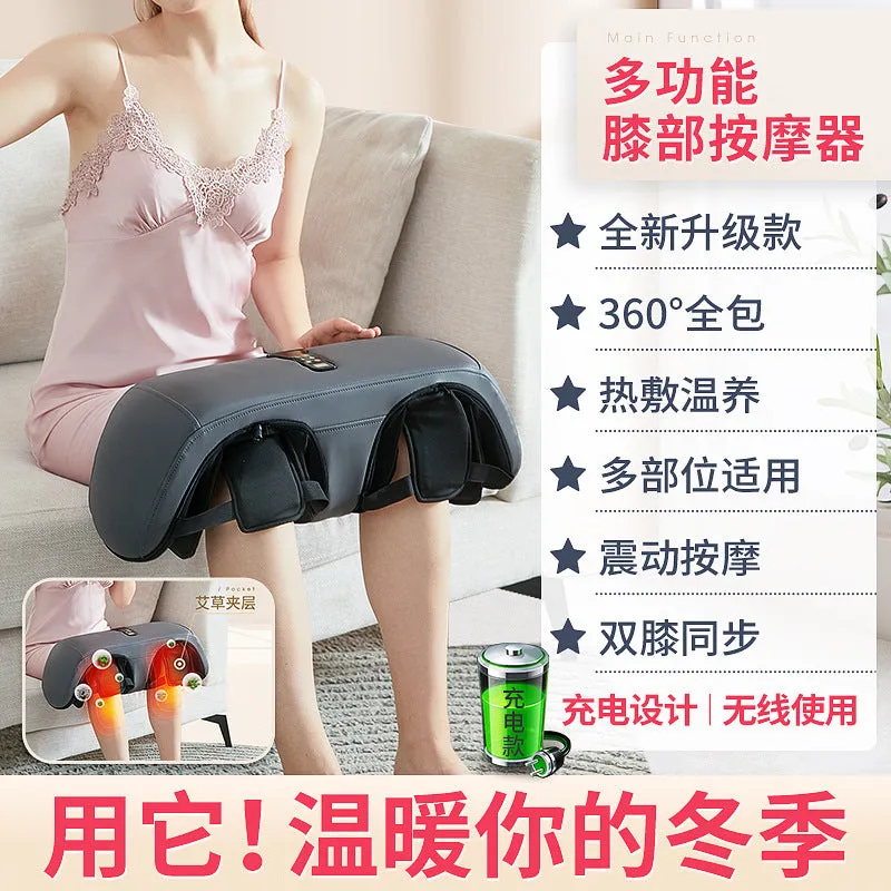 Knee massage instrument, electric knee protector, old cold leg, knee joint hot compress, vibration airbag, air pressure, leg warmth massager