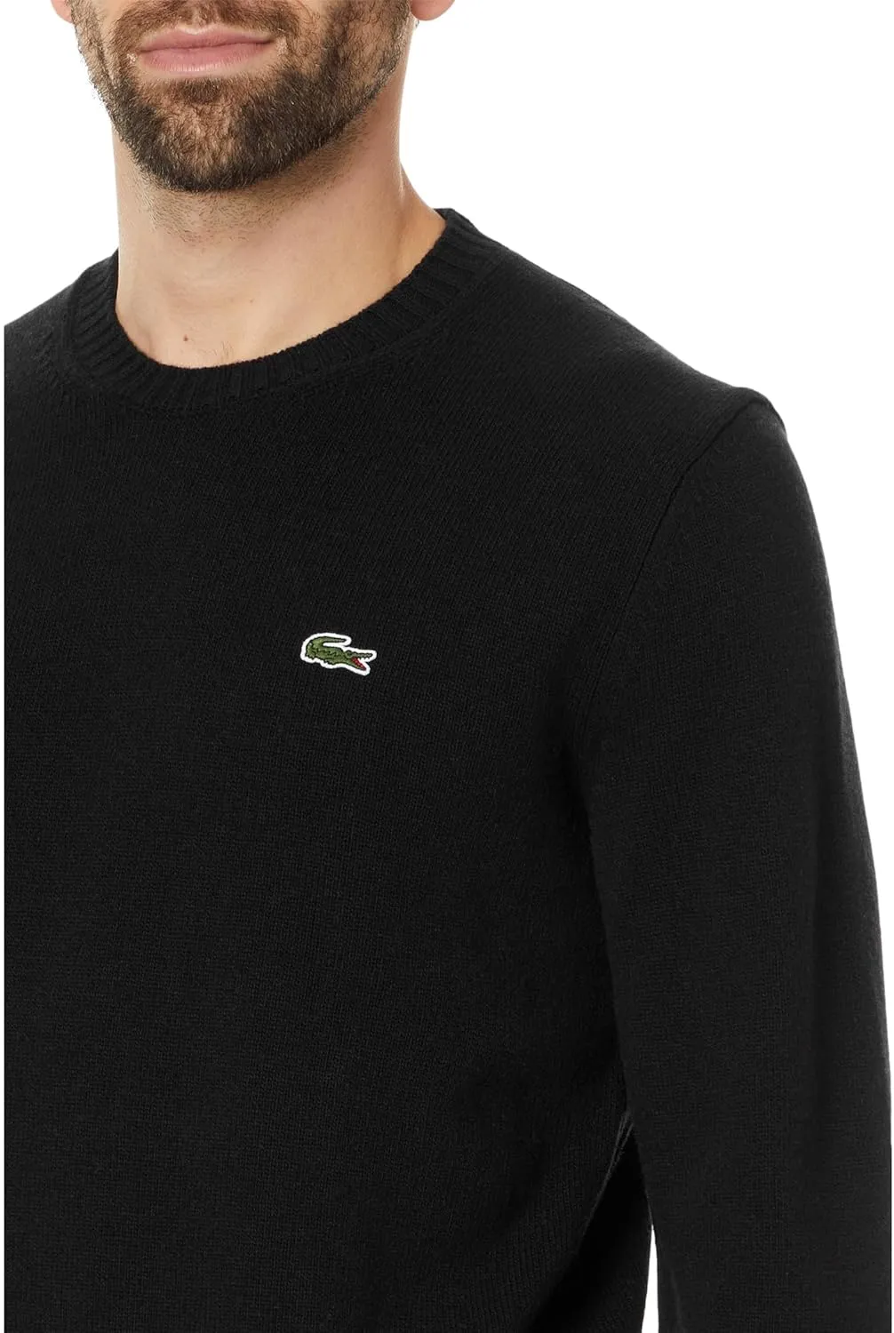 Lacoste Men's Carded Wool Crew Neck Sweater