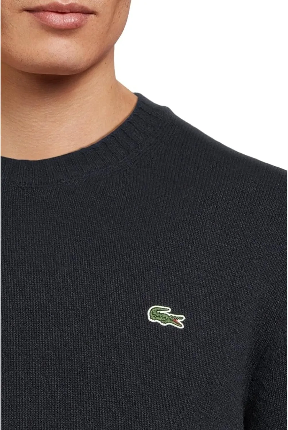 Lacoste Men's Carded Wool Crew Neck Sweater