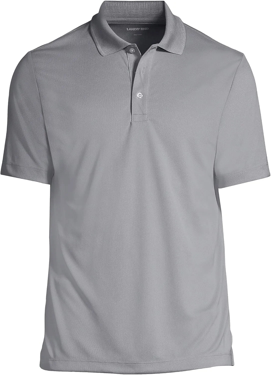Lands' End Men's Short Sleeve Solid Active Polo Shirt