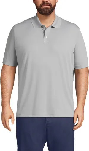 Lands' End Men's Short Sleeve Solid Active Polo Shirt