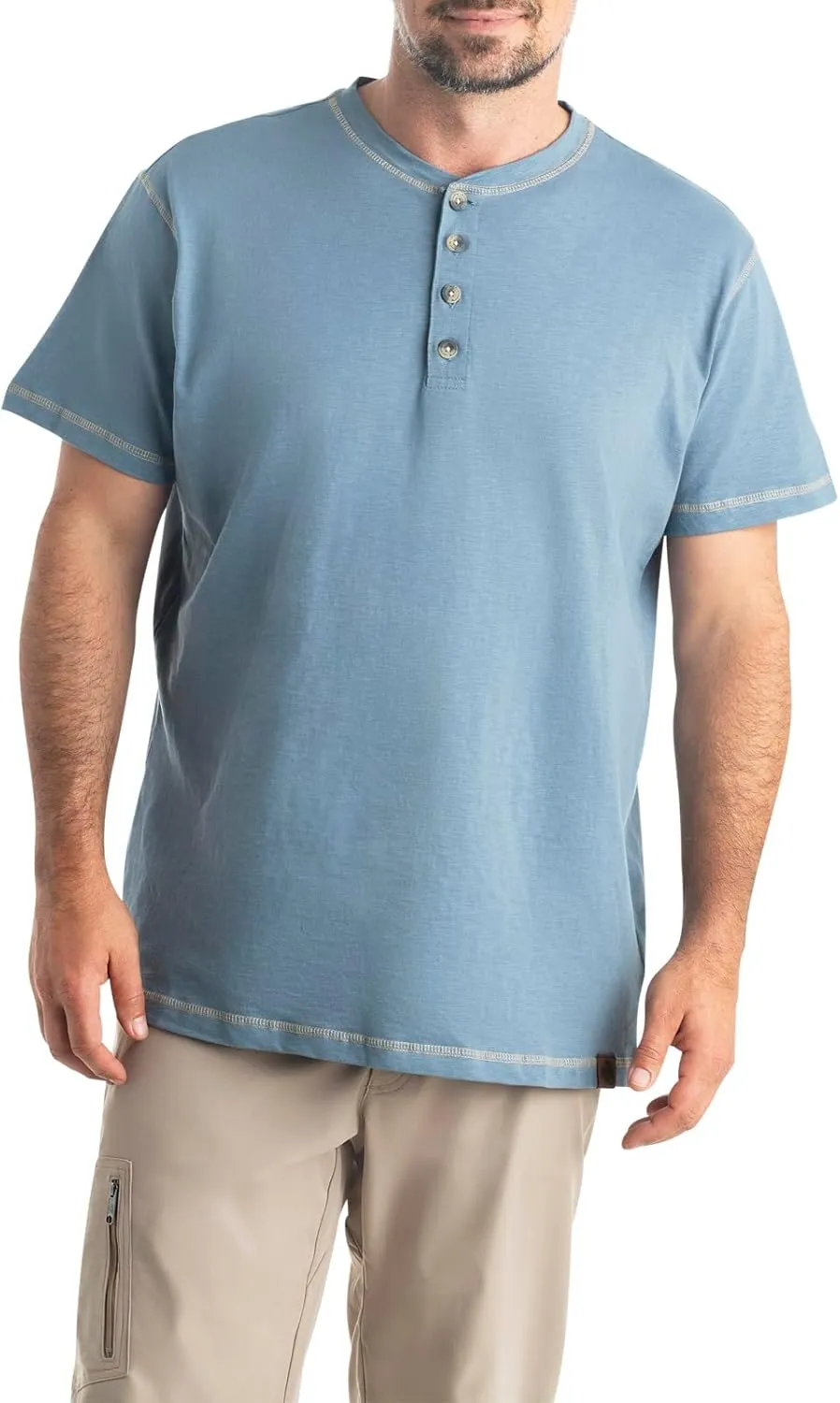 Legendary Whitetails Men's Maverick Slub Henley Short Sleeve Shirt