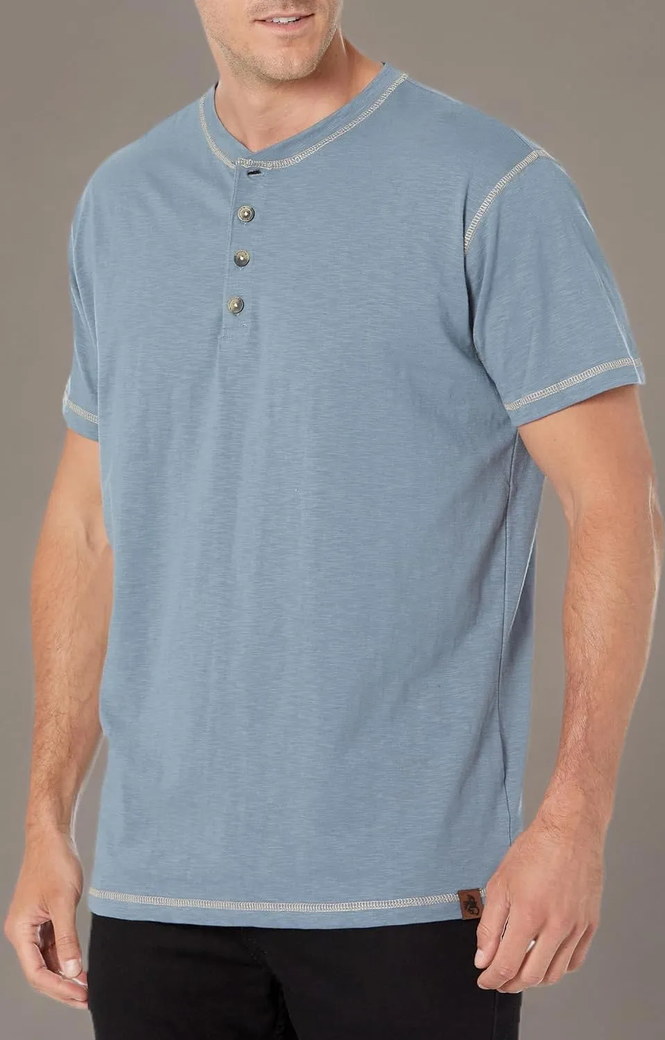 Legendary Whitetails Men's Maverick Slub Henley Short Sleeve Shirt