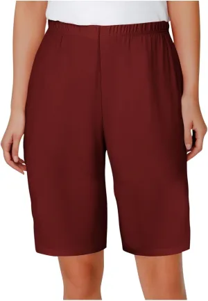 Linen Shorts for Women Casual Summer Shorts Plus Size High Waisted Wide Leg Drawstring Pants with Pockets