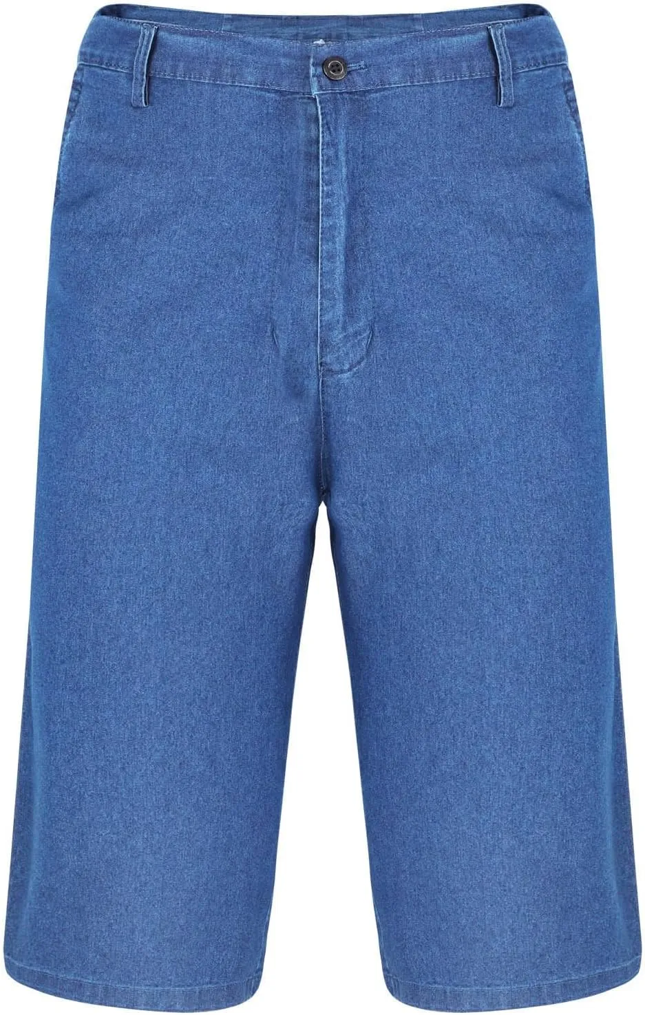 Men Jeans Capri Pants High Waist Fashion Solid Color Plus Size Slim Stretch Straight-Leg Versatile Denim Shorts
