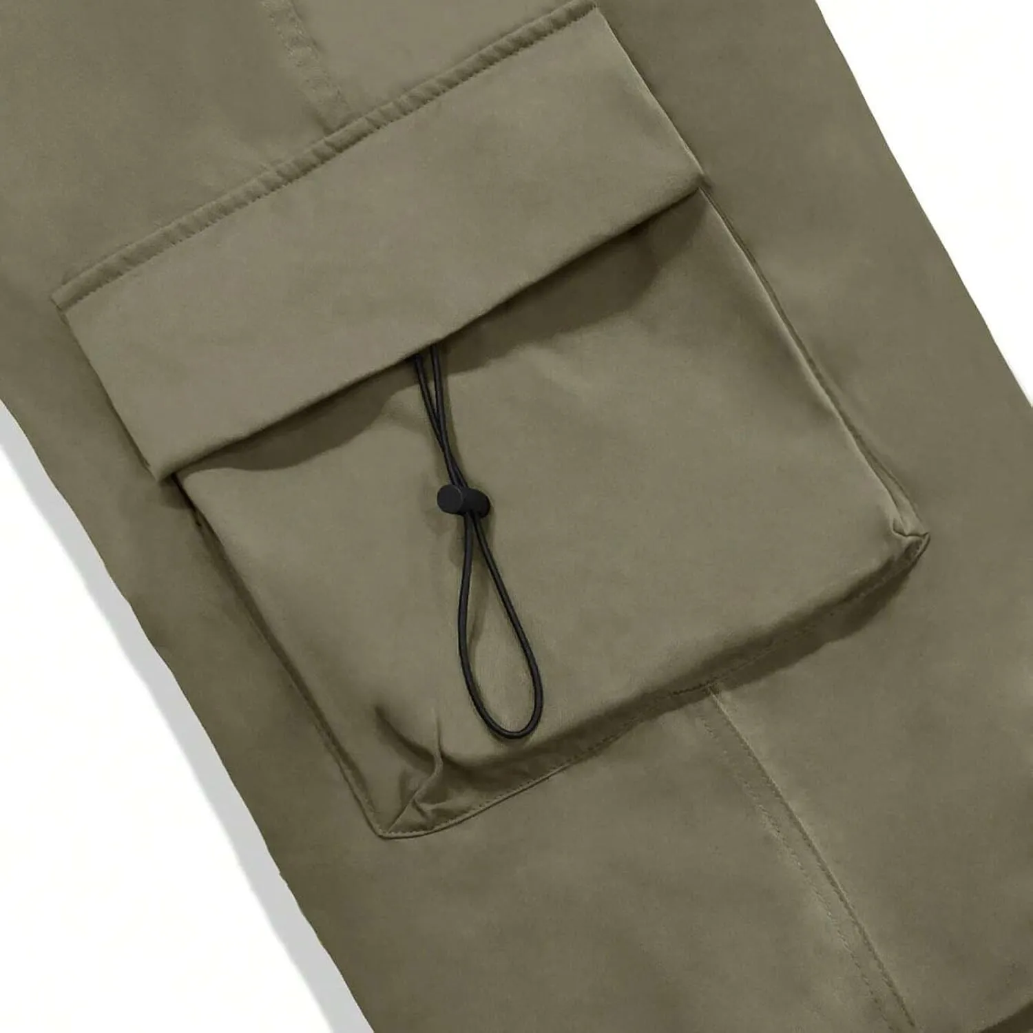 Mens Cargo Pant Elastic Waist Work Pant Multi Pockets Casual Stretchy Outdoor Pants