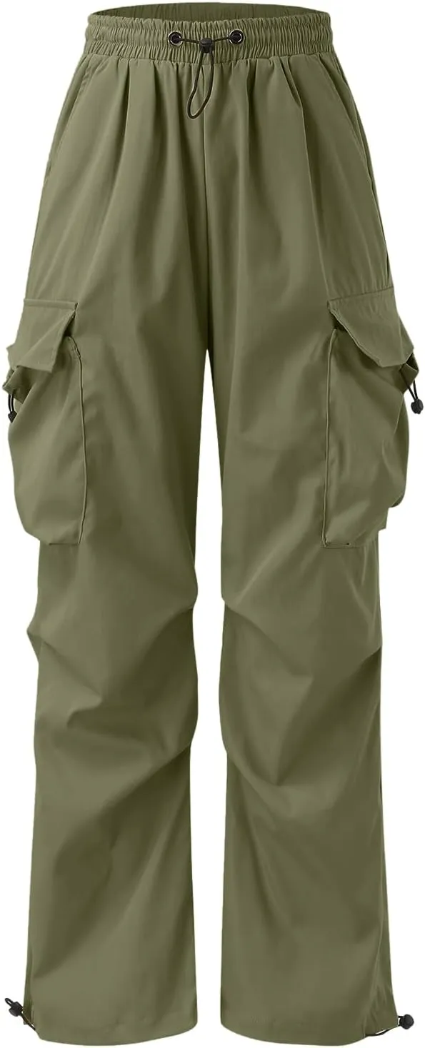 Mens Cargo Pant Elastic Waist Work Pant Multi Pockets Casual Stretchy Outdoor Pants