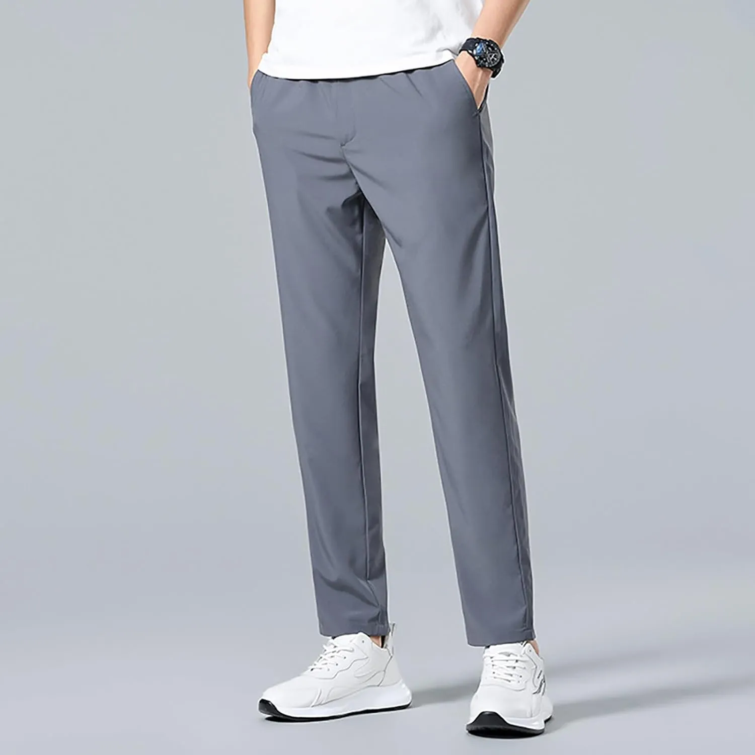 Mens Joggers Slim Fit Joggers Sweat Pants Outdoor Sports Pull On Pant Soft Jogging Jogger