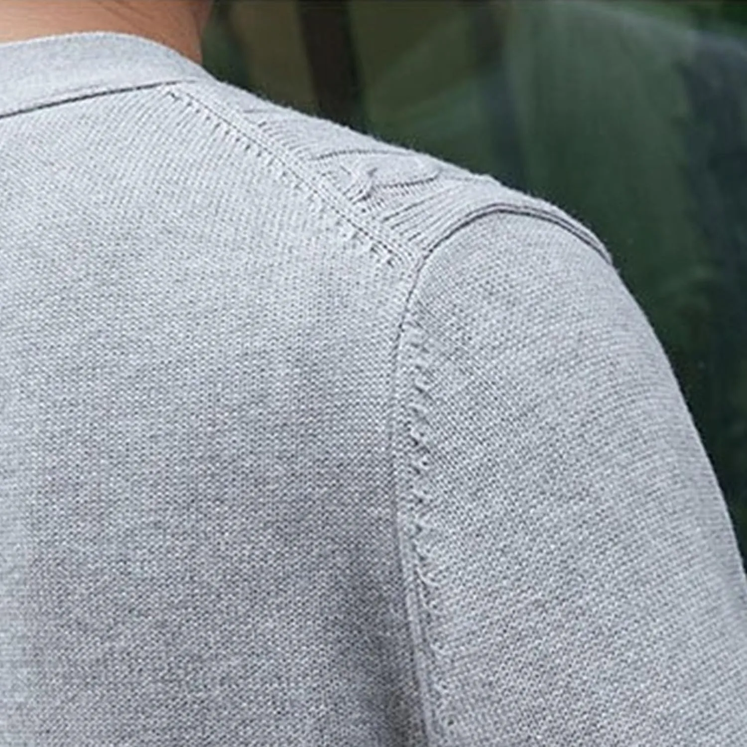 Men's Knitted Ribbed V Neck Sweater Cardigan Button Up Regular Fit Sweater Ribbed Long Sleeve Casual Sweaters