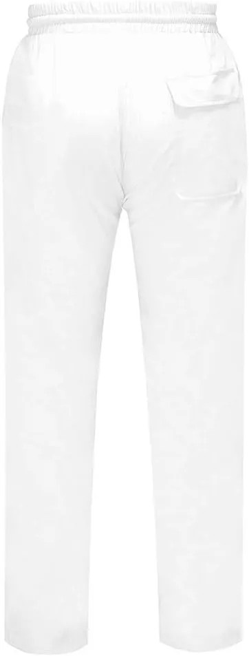 Mens Linen Pants Loose Fit Lightweight Sweatpants Casual Wide Leg Breathable Drawstring Waist Summer Beach Trousers