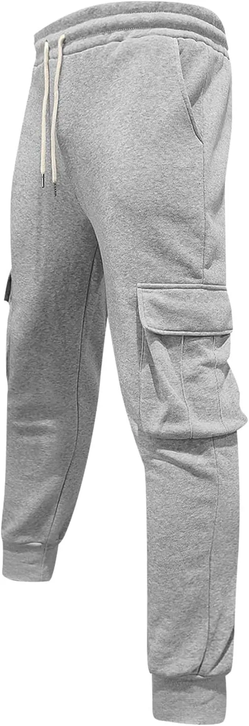 Men's Pants Cargo Work Casual Drawstring Waist Joggers Lightweight Breathable Active Athletic Fishing Hiking Pants
