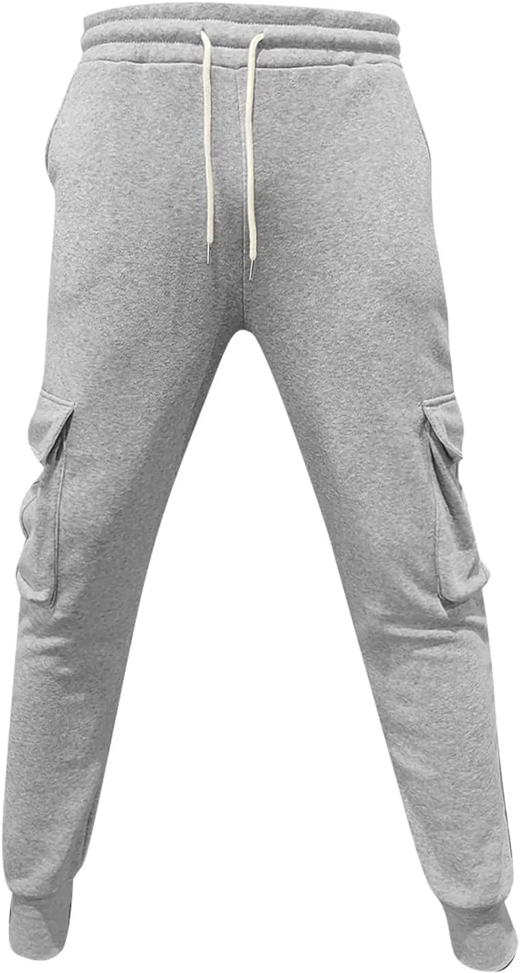 Men's Pants Cargo Work Casual Drawstring Waist Joggers Lightweight Breathable Active Athletic Fishing Hiking Pants