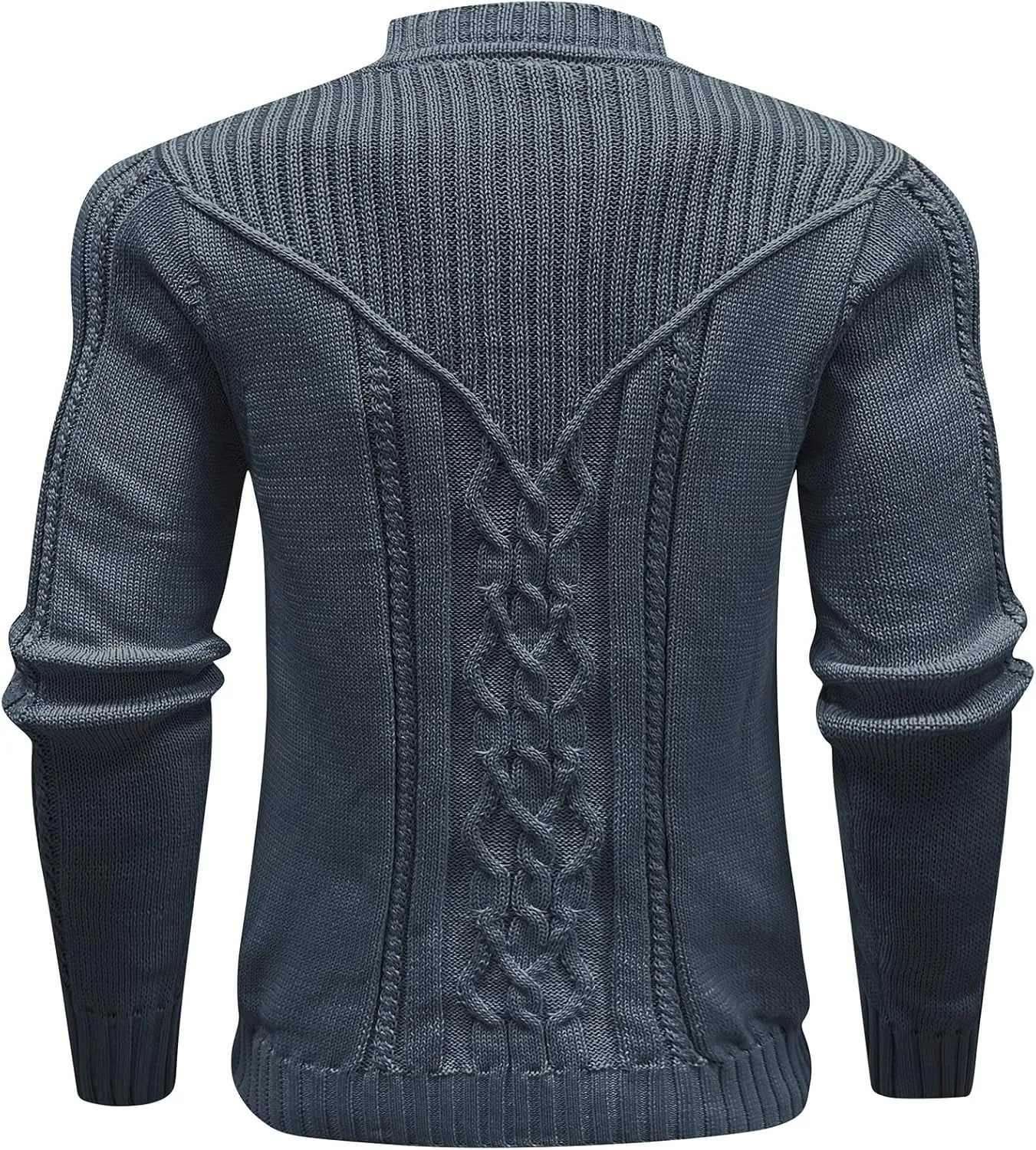 Men's Pullover Long Sleeve Crewneck Knitted Sweater