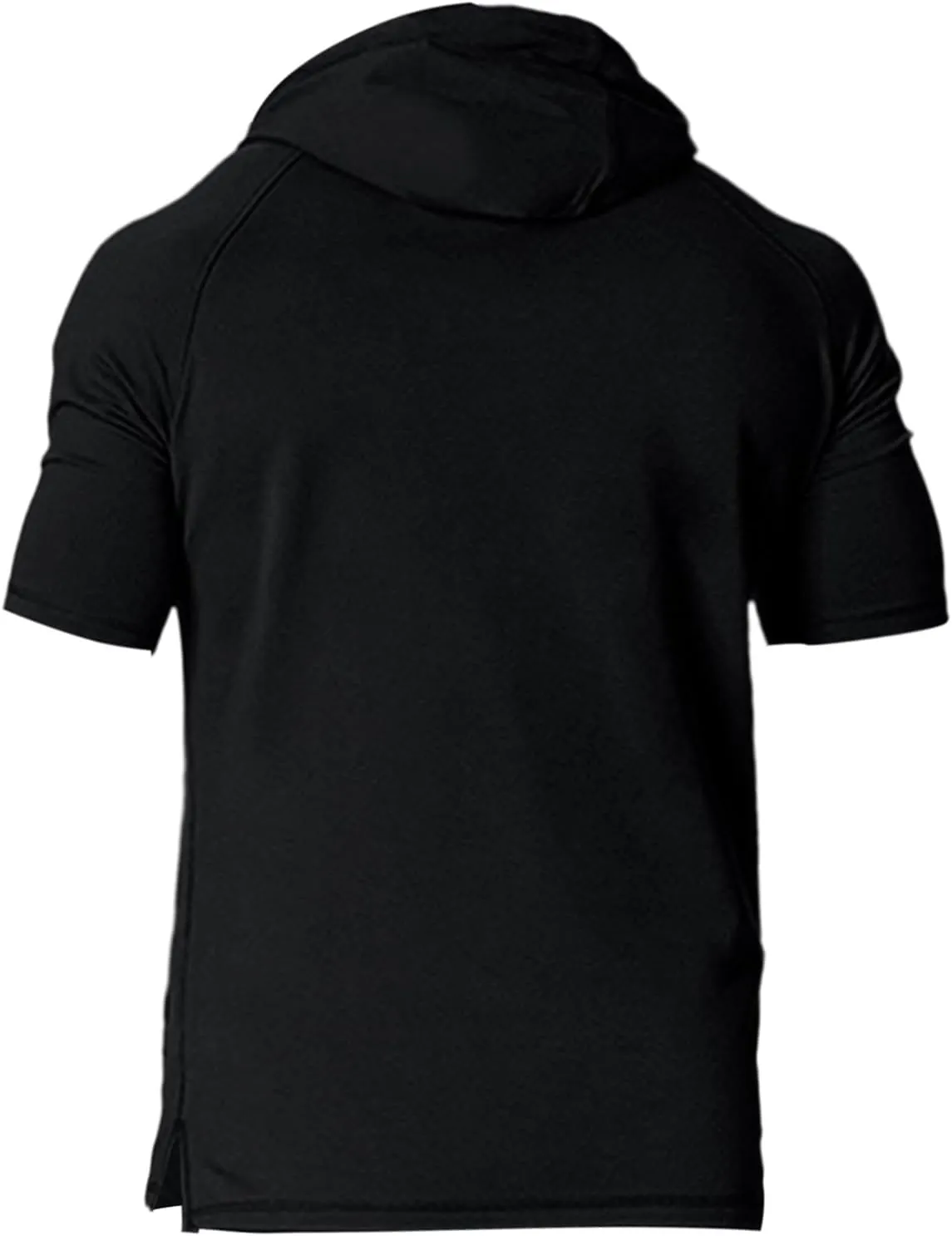 Mens Short Sleeve Muscle Hoodies Slim Fit Fitness Gym Workout Athletic Tee Pullover Casual Loose Fashion T-Shirts