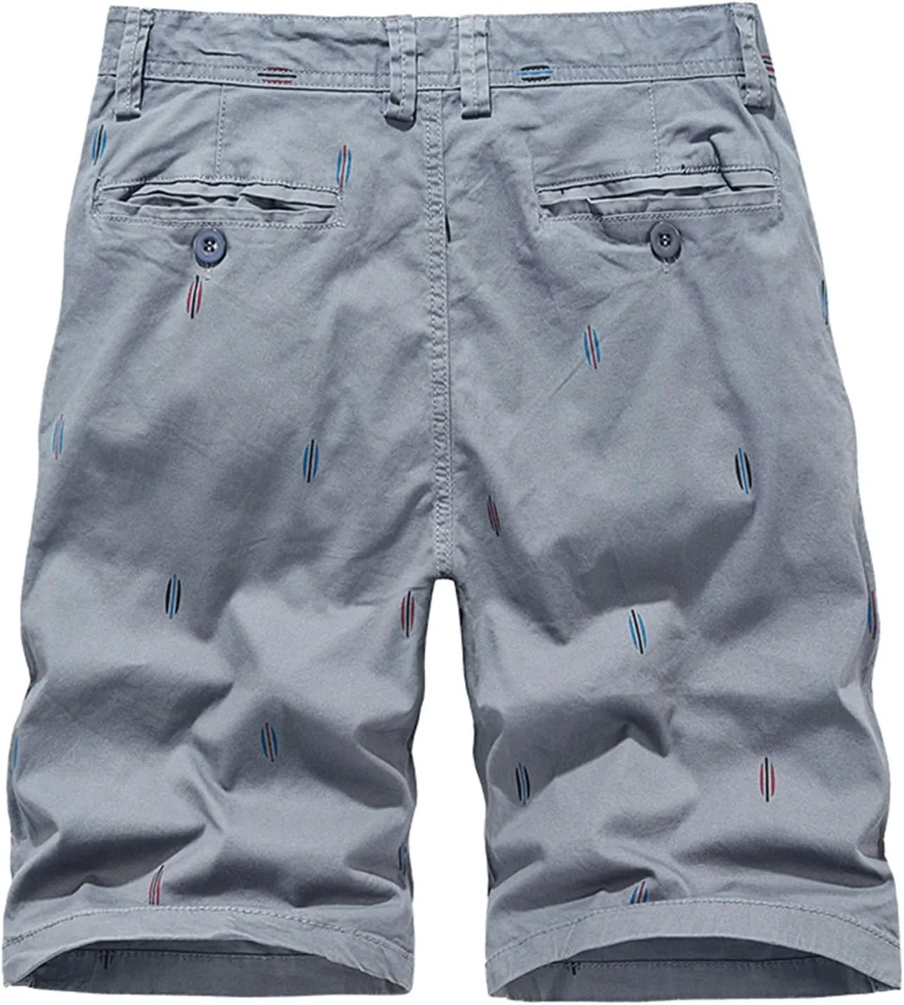 Men's Slim-Fit 5" Flat-Front Comfort Stretch Chino Shorts Casual Summer Beach Shorts Mid-Waist Athletic Golf Cargo Shorts