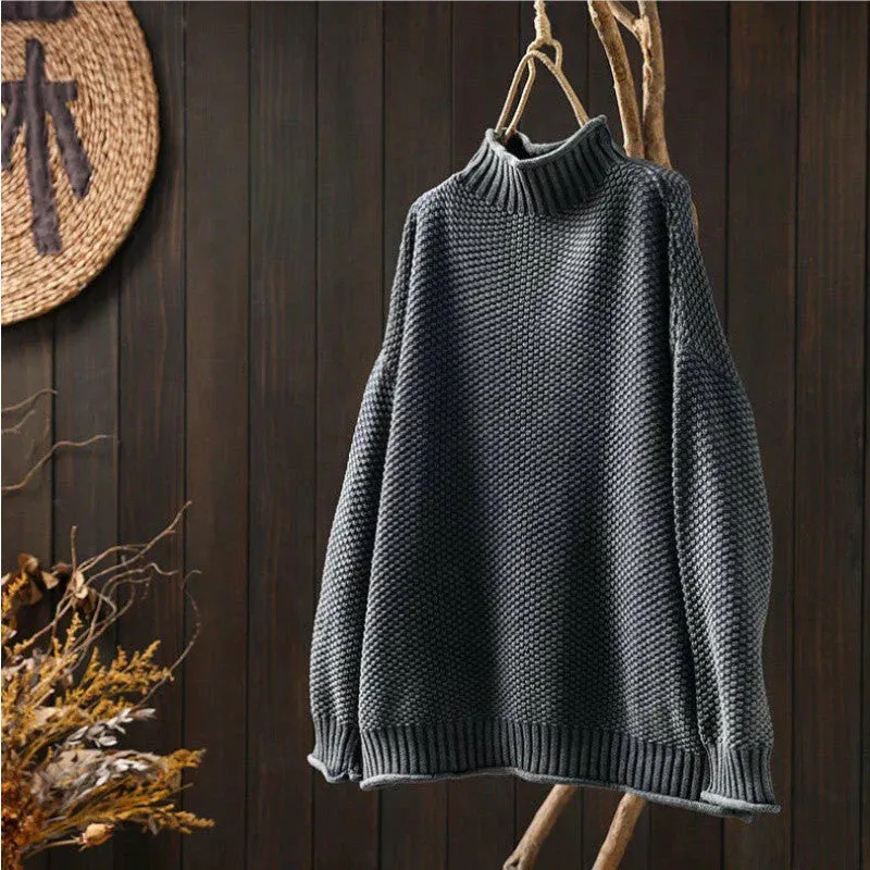 Mina - High Collar Sweater