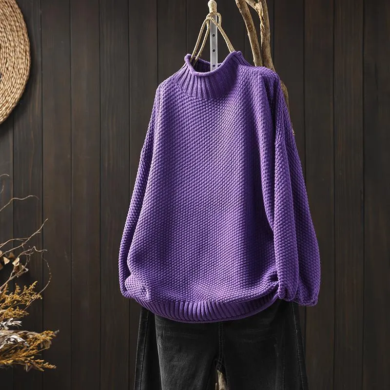 Mina - High Collar Sweater
