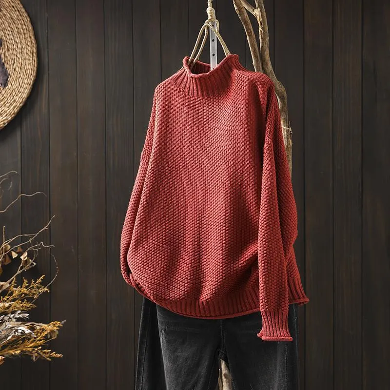 Mina - High Collar Sweater