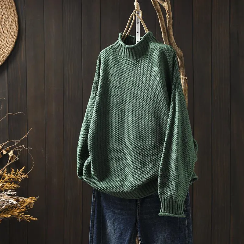 Mina - High Collar Sweater