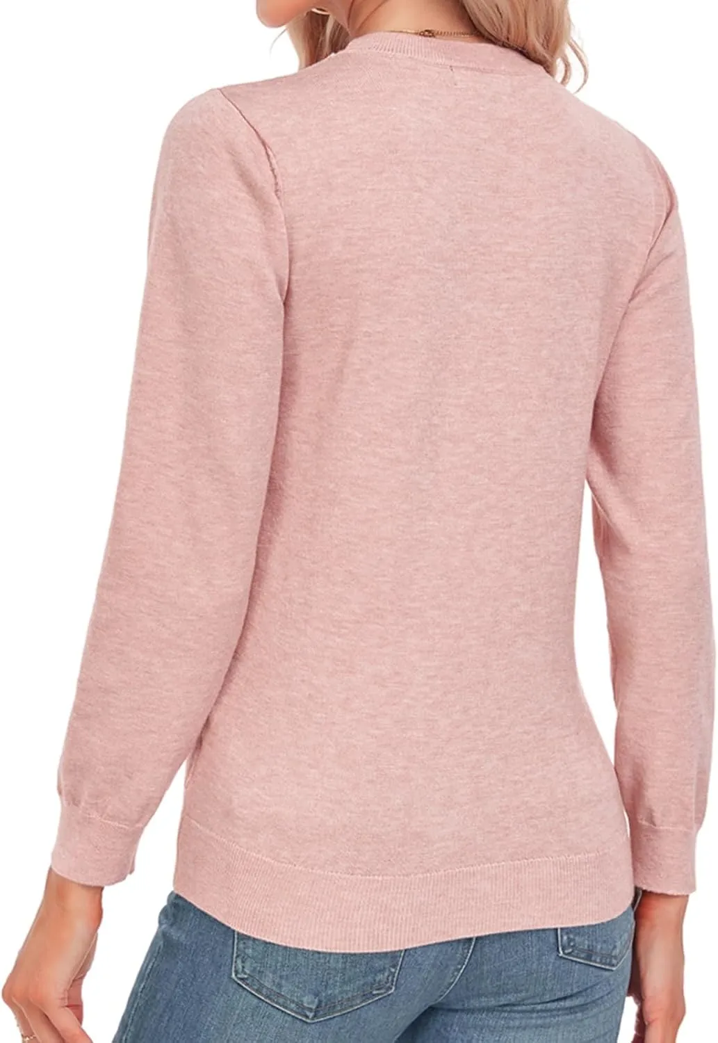 MINTLIMIT Women Lightweight Sweater Crew Neck Soft Knit Casual Basic Long Sleeve Pullover Fall Sweater Blouse Top