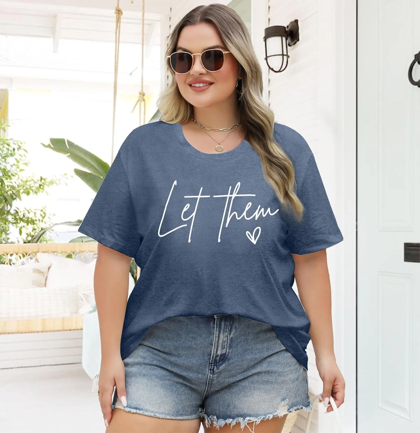 NANYUAYA Plus Size Mental Health Shirt for Women Inspirational Teacher T-Shirt Quote Graphic Tee Summer Short Sleeve Top