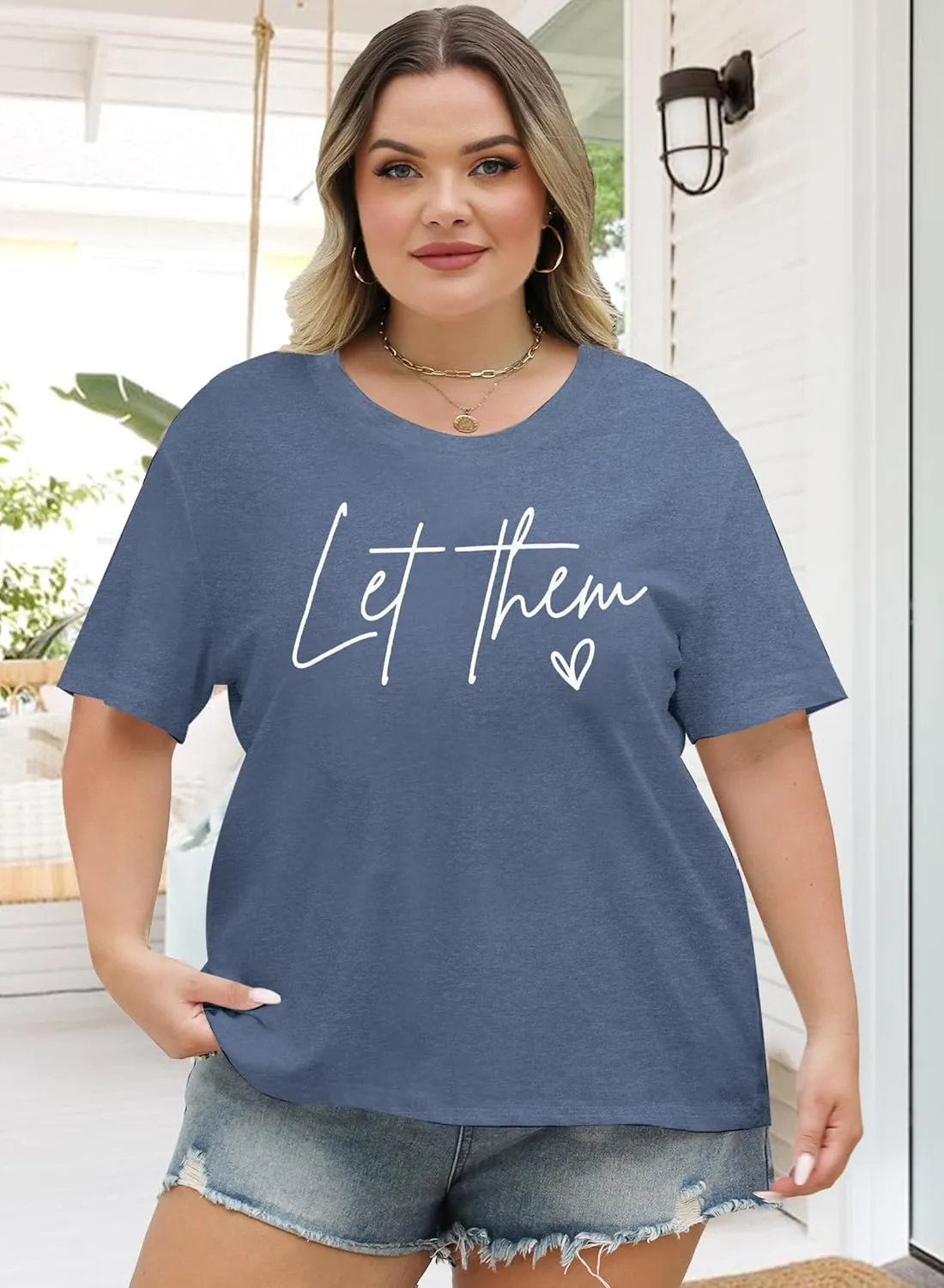 NANYUAYA Plus Size Mental Health Shirt for Women Inspirational Teacher T-Shirt Quote Graphic Tee Summer Short Sleeve Top