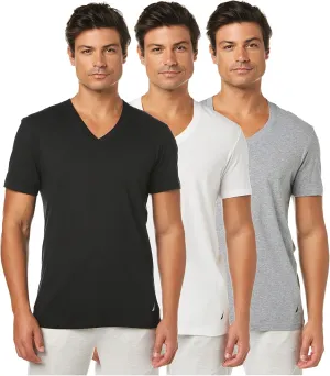 Nautica Men's Cotton V-Neck 3-Pack T-Shirt