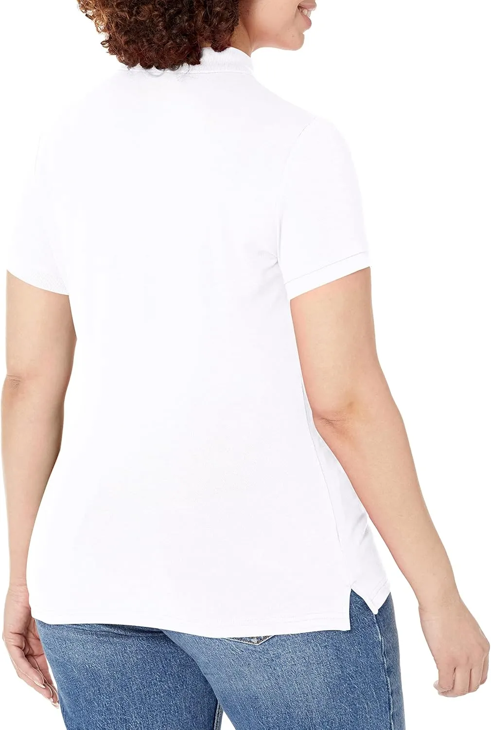 Nautica Women's 5-Button Short Sleeve Cotton Polo Shirt