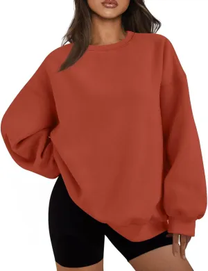 Oversized Sweatshirt for Women Y2K Crewneck Pullover Hoodie Lightweight Sweaters Fall Fashion for Women 2024