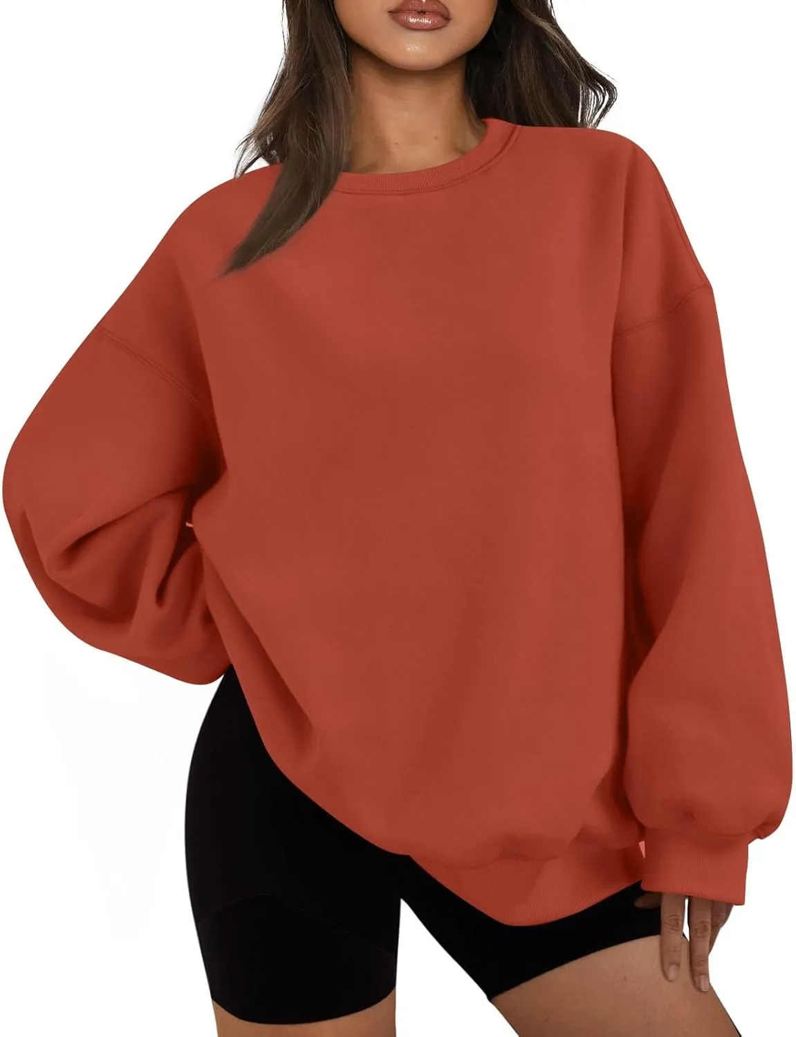 Oversized Sweatshirt for Women Y2K Crewneck Pullover Hoodie Lightweight Sweaters Fall Fashion for Women 2024