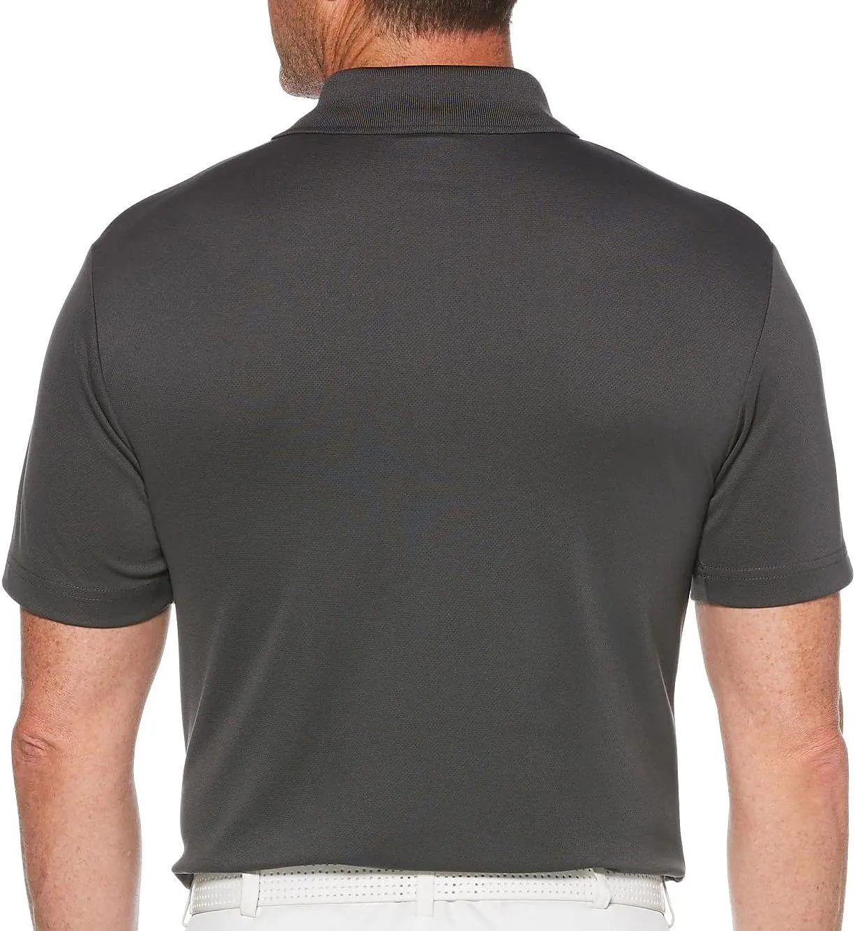 PGA TOUR Men's Airflux Solid Mesh Short Sleeve Golf Polo Shirt (Sizes S-4x)