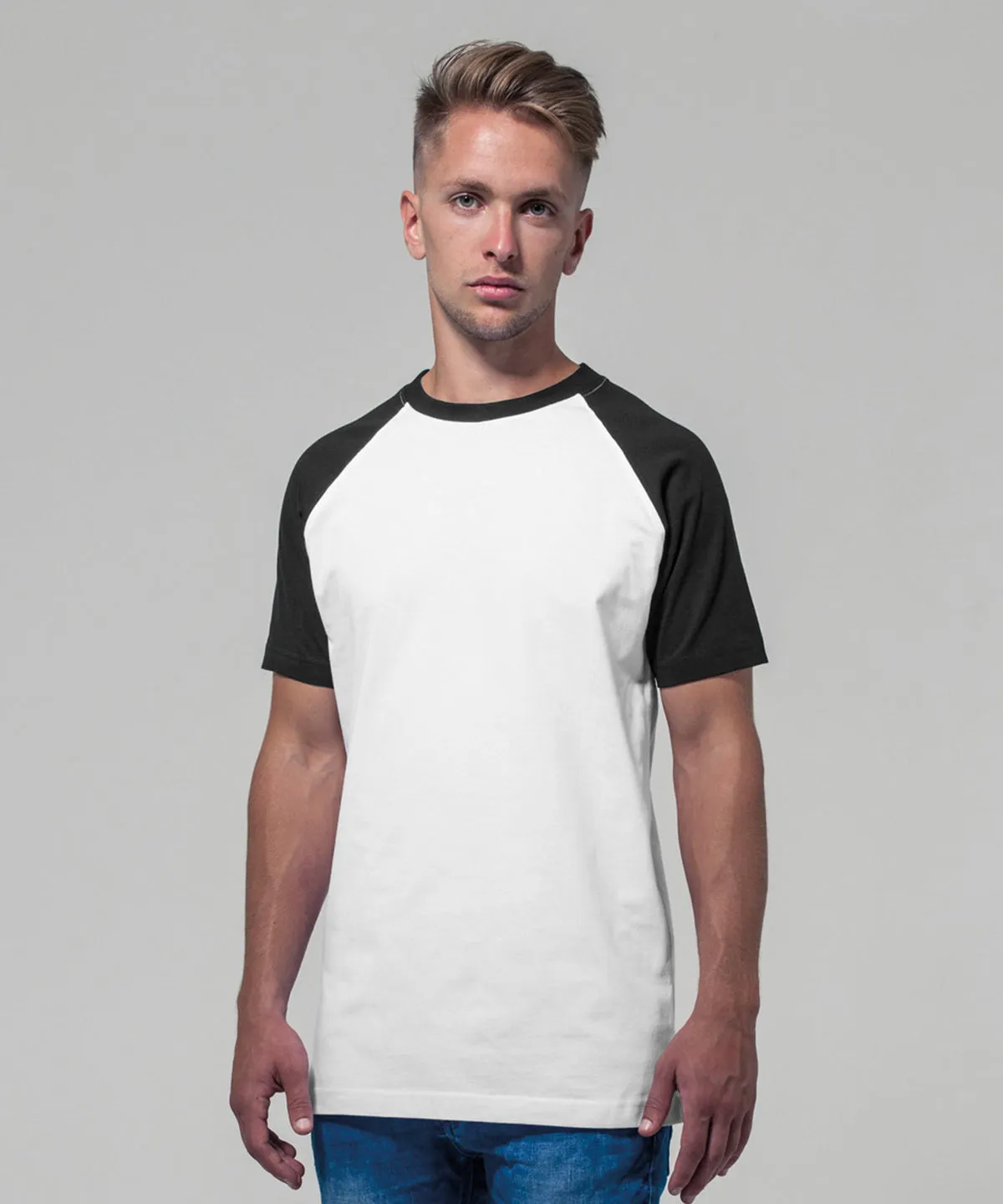 Raglan contrast tee | Charcoal/Black