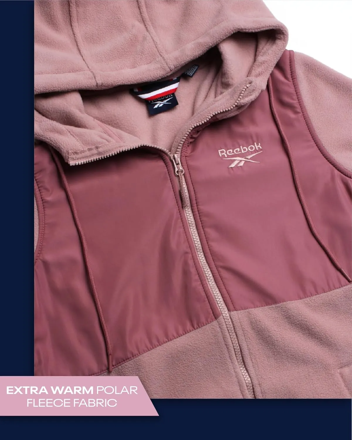 Reebok Women's Jacket - Polar Fleece Sweatshirt Jacket - Lightweight Coat for Women (S-XL)