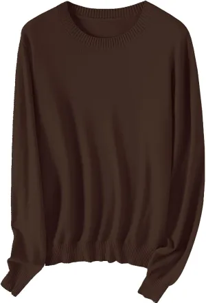 SANGTREE Women's Crewneck Soft Knit Pullover Sweater
