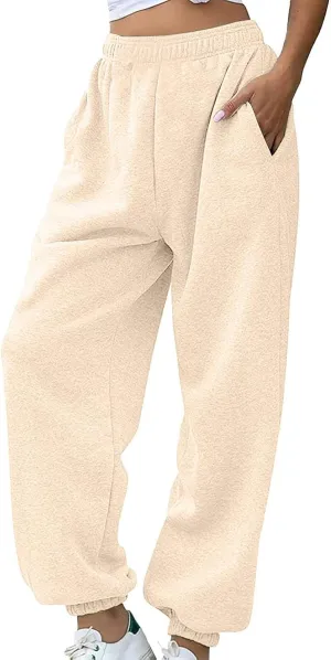 SHAOBGE Womens Casual Pants High Waist Women's Sweatpants Petite Length Pockets Pants Casual Women Casual Pants