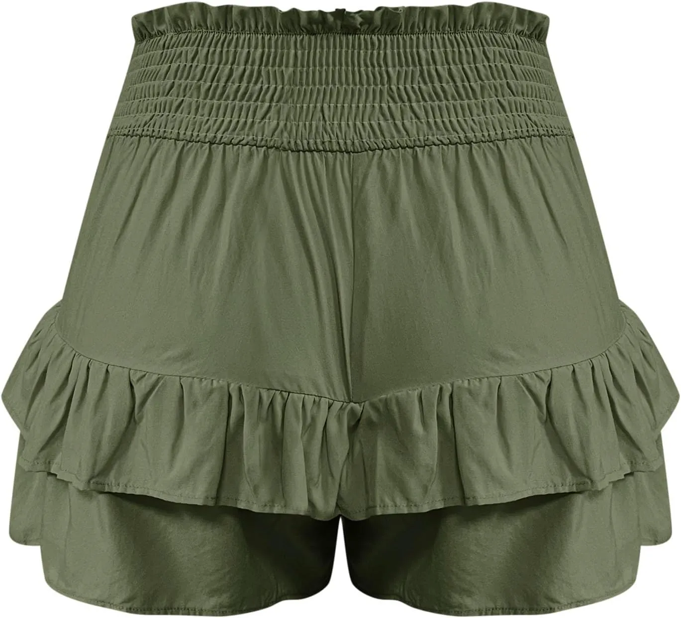 Shorts for Women High Waisted Pleated Ruffle Shorts Cute Loose Flowy Skorts 2024 Summer Casual Cropped Pants