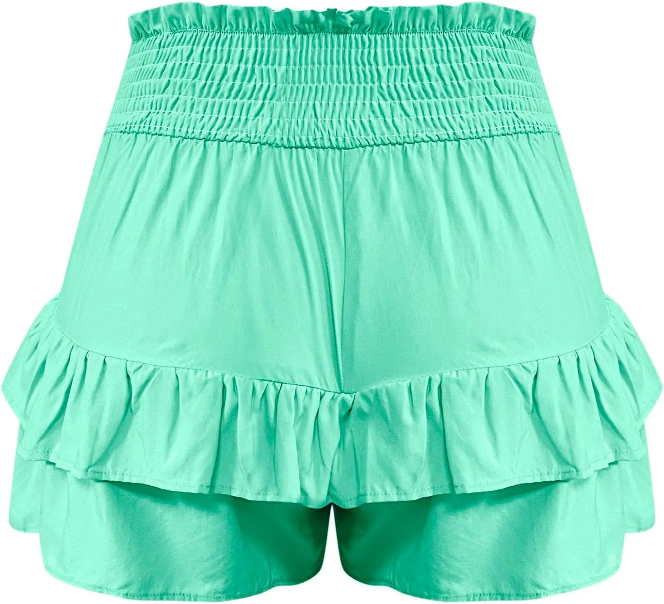 Shorts for Women High Waisted Pleated Ruffle Shorts Cute Loose Flowy Skorts 2024 Summer Casual Cropped Pants
