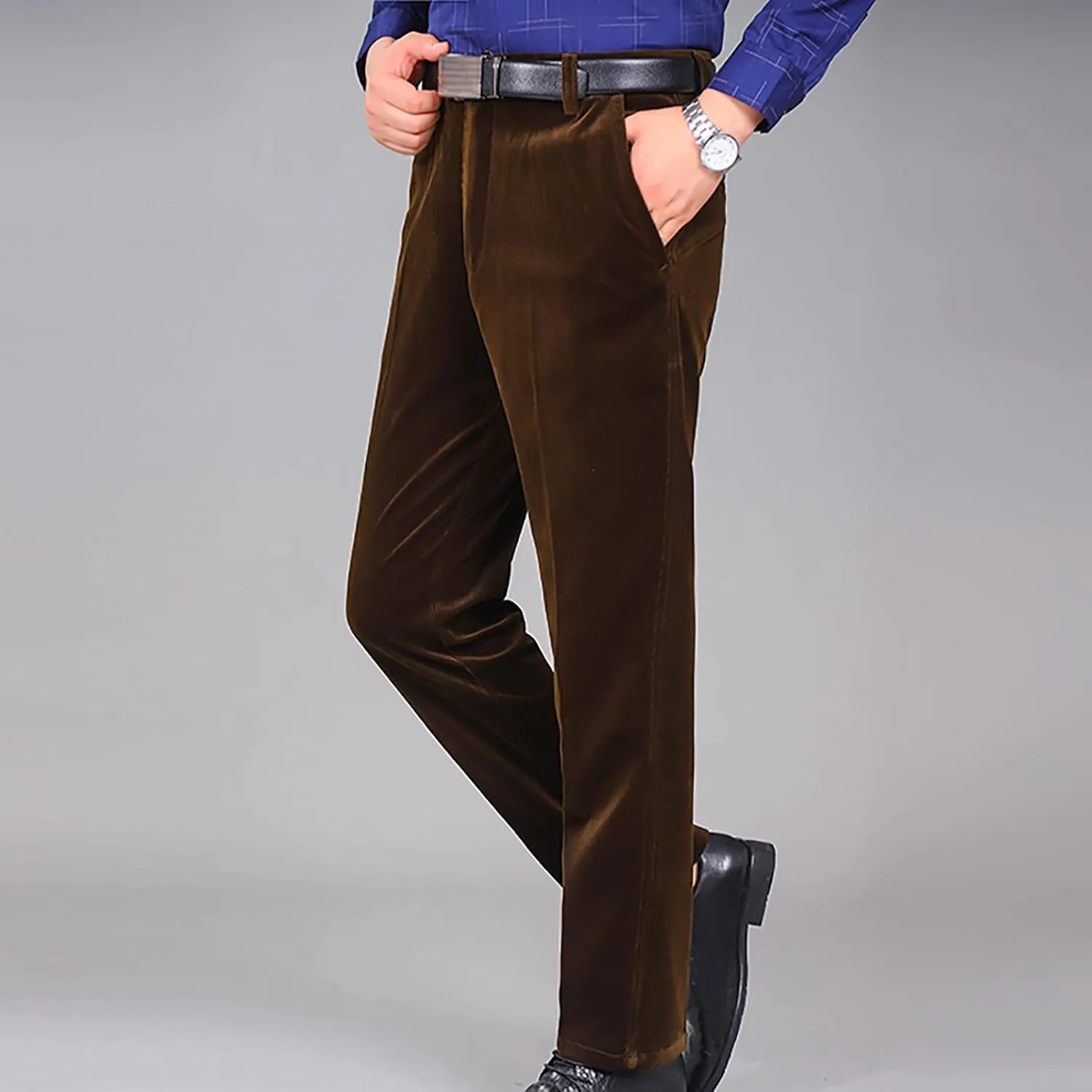 Slim Fit Business Casual Dress Pants for Men Fashion Soft Dress Pants Classic Straight Regular Fit Work Pants for Men