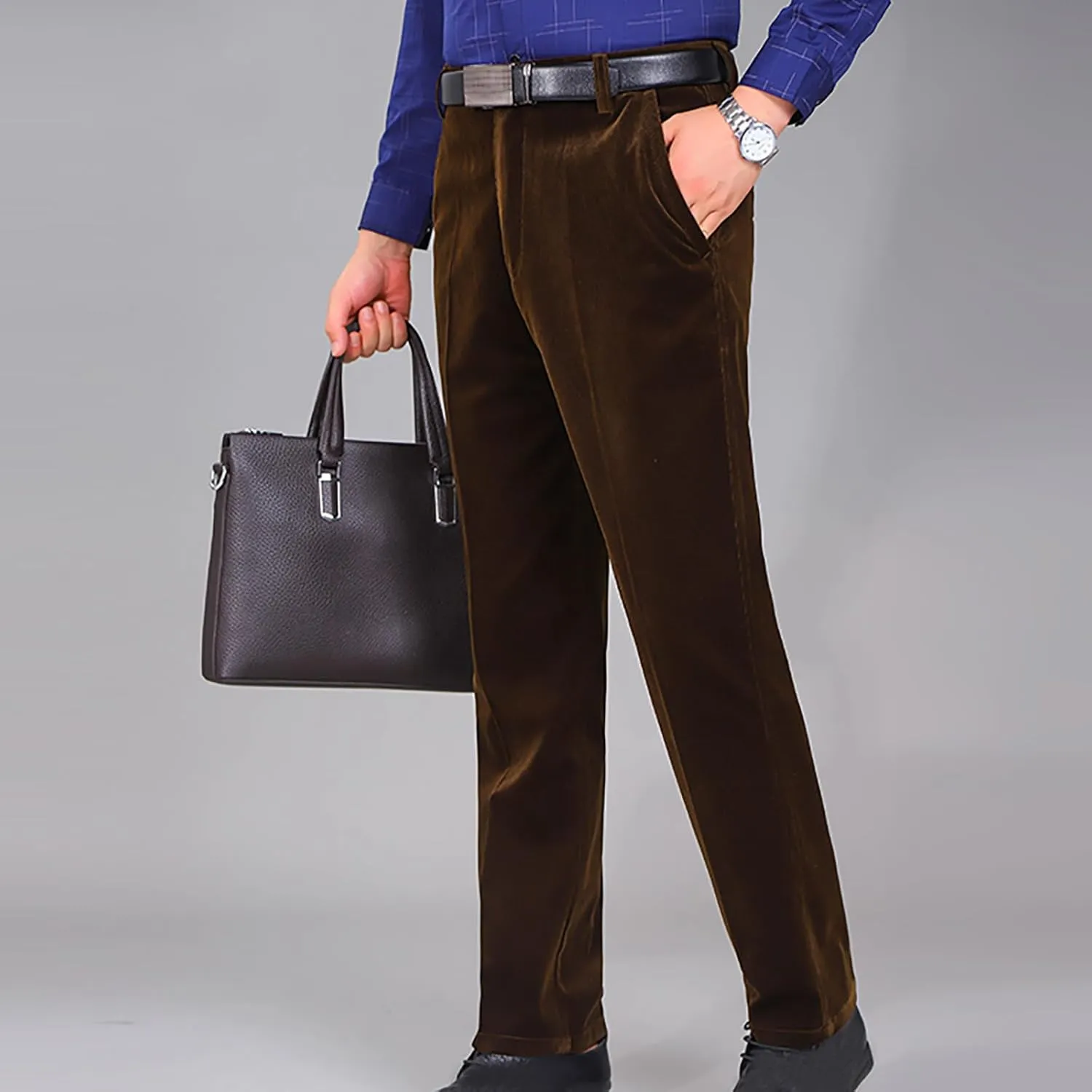 Slim Fit Business Casual Dress Pants for Men Fashion Soft Dress Pants Classic Straight Regular Fit Work Pants for Men