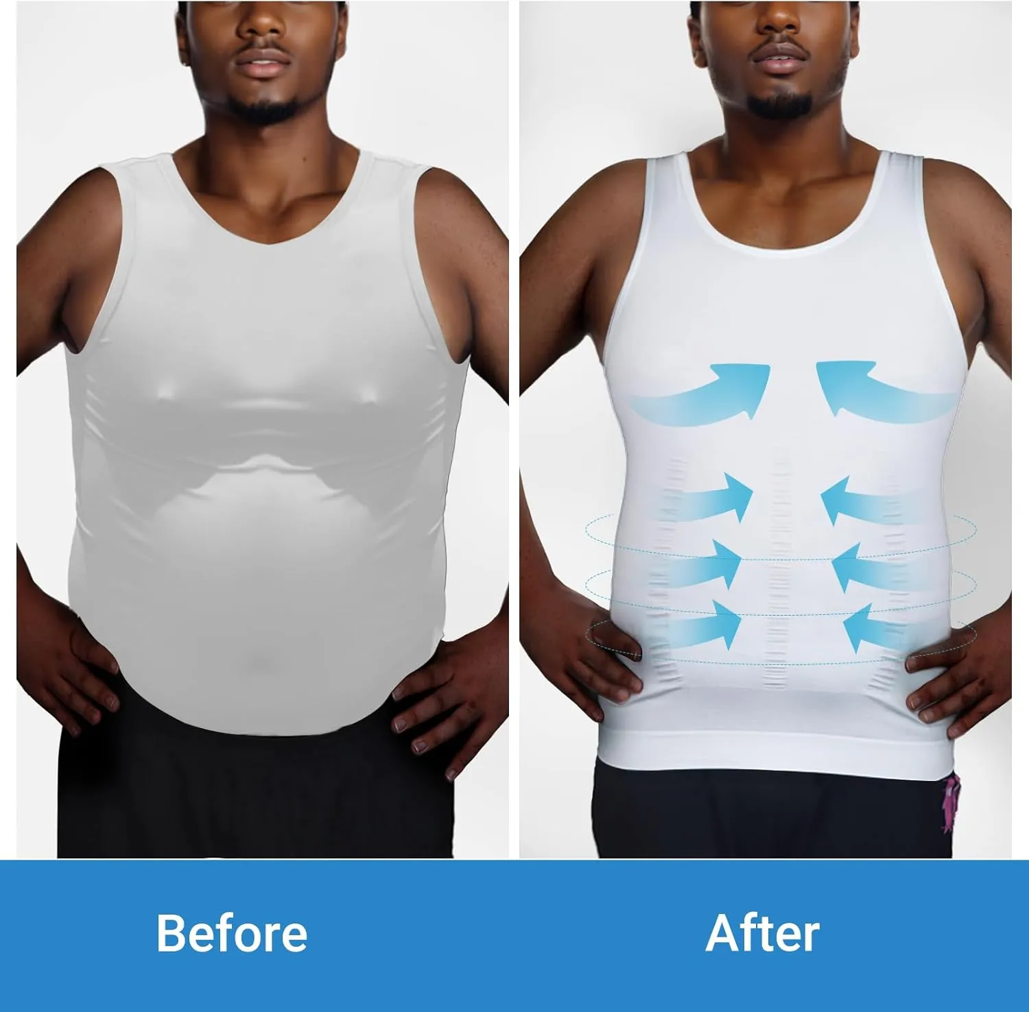 Slimming Undershirt Shapewear Gynecomastia Compression Shirt Men Body Shaper